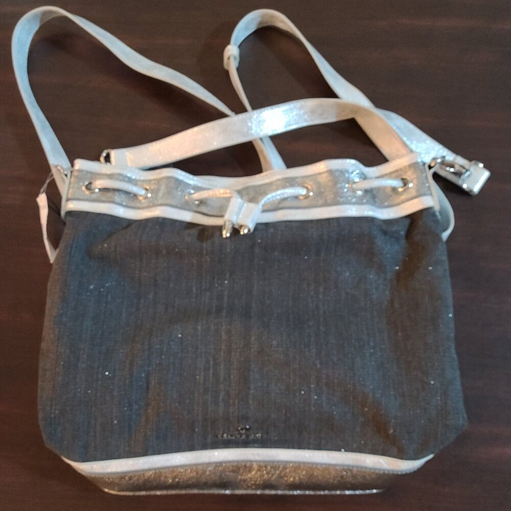 Nordstrom Purse/Backpack Celine Dion Collection Black Metallic/Silver